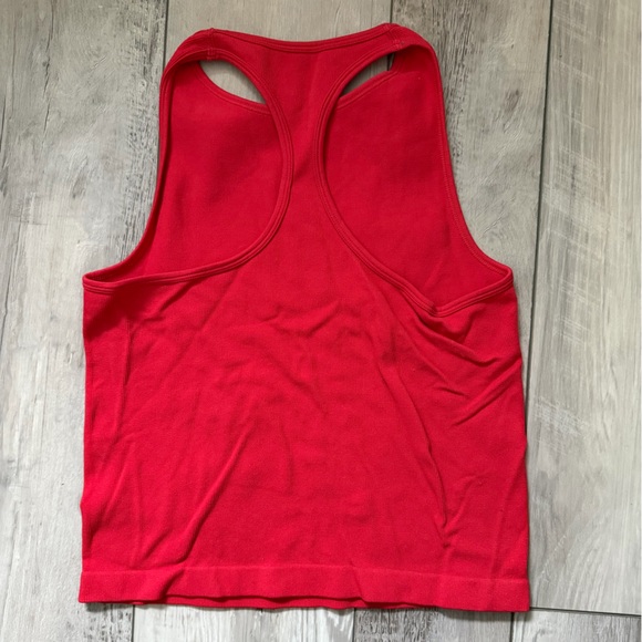 Free People Intimately Hayley High Neck Red Ribbed Racerback size M/L - Picture 5 of 8